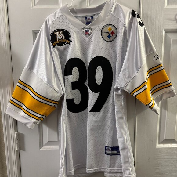 75th Season NFL Reebok Steelers #39 Willie Parker Jersey - Mens Size 52 (Large) - Picture 1 of 3